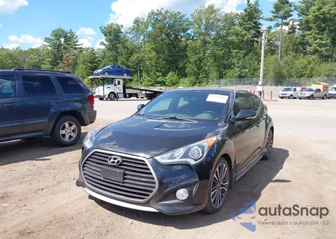 2016 Hyundai Veloster Turbo из США, поврежденный, VIN KMHTC6AE9GU292313